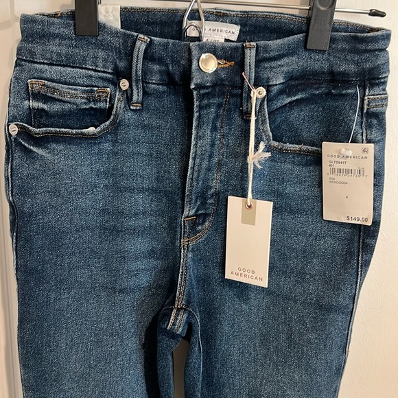 Good American Women's Good Legs Twisted Slit Jeans - Picture 2 of 10